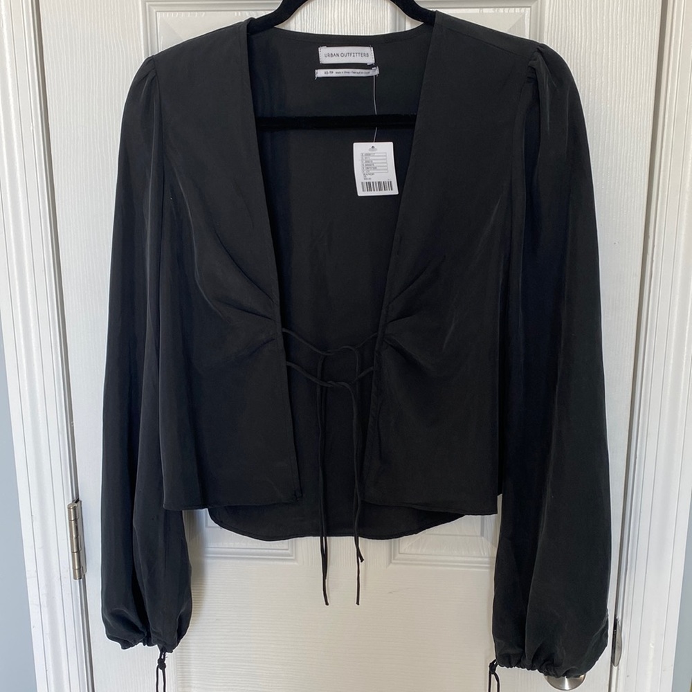 Urban Outfitters - Black tie front top